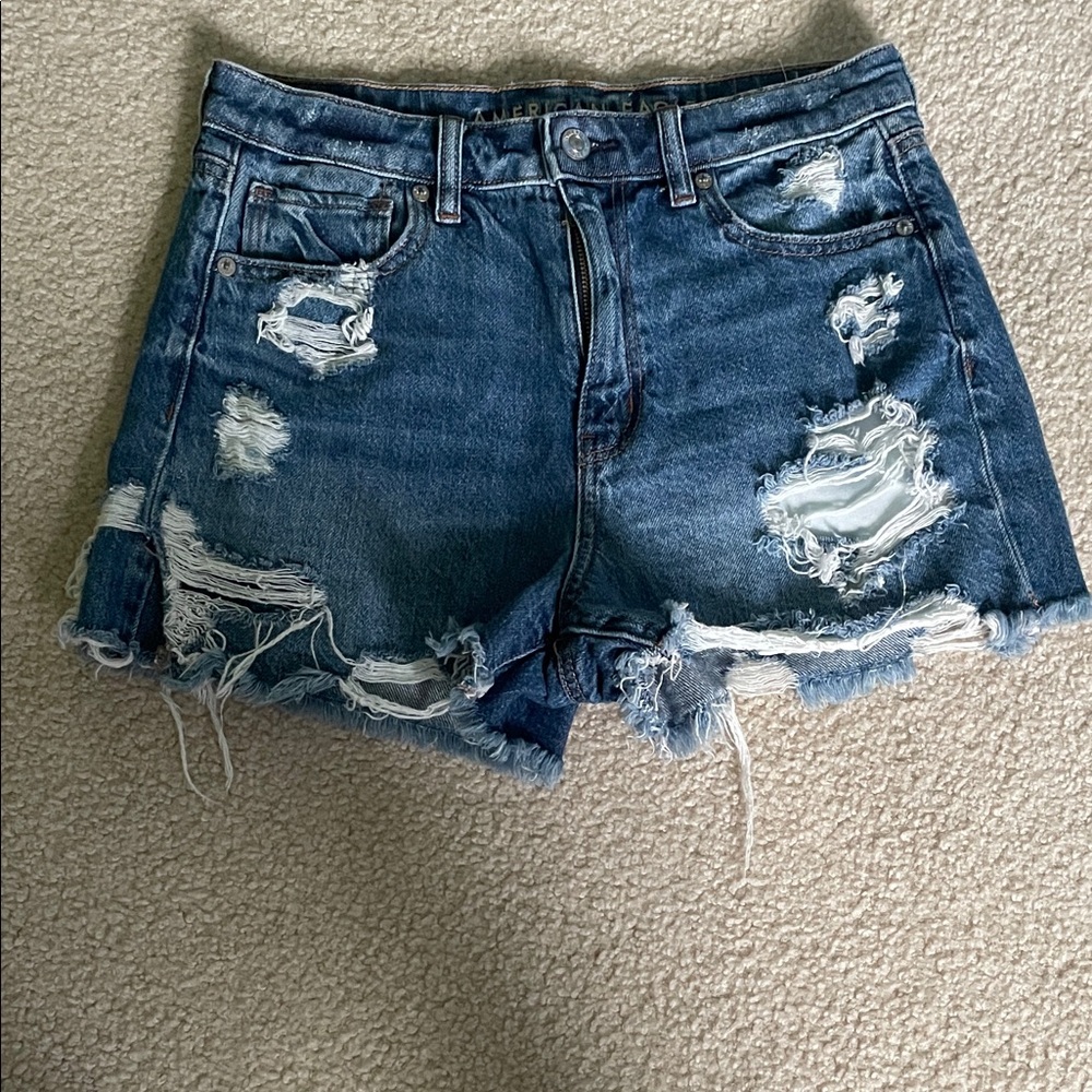 Distressed Denim Shorts